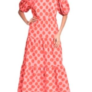 🌸WHO WHAT WEAR linen blend polka dot dress Dress🌸